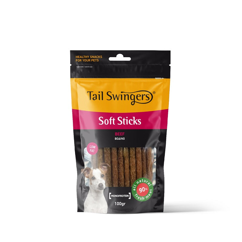PROPET Dog Treats - Tail Swingers - Monoprotein Soft Sticks Beef 100gr