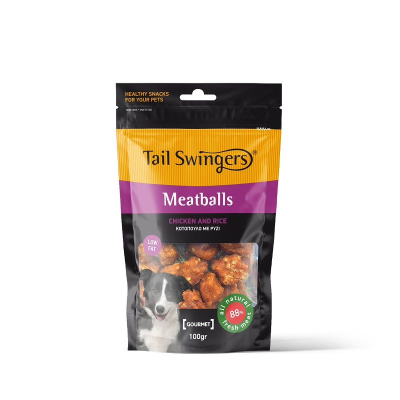 PROPET Dog Treats - Tail Swingers - Gourmet Meatballs Chicken & Rice 100gr
