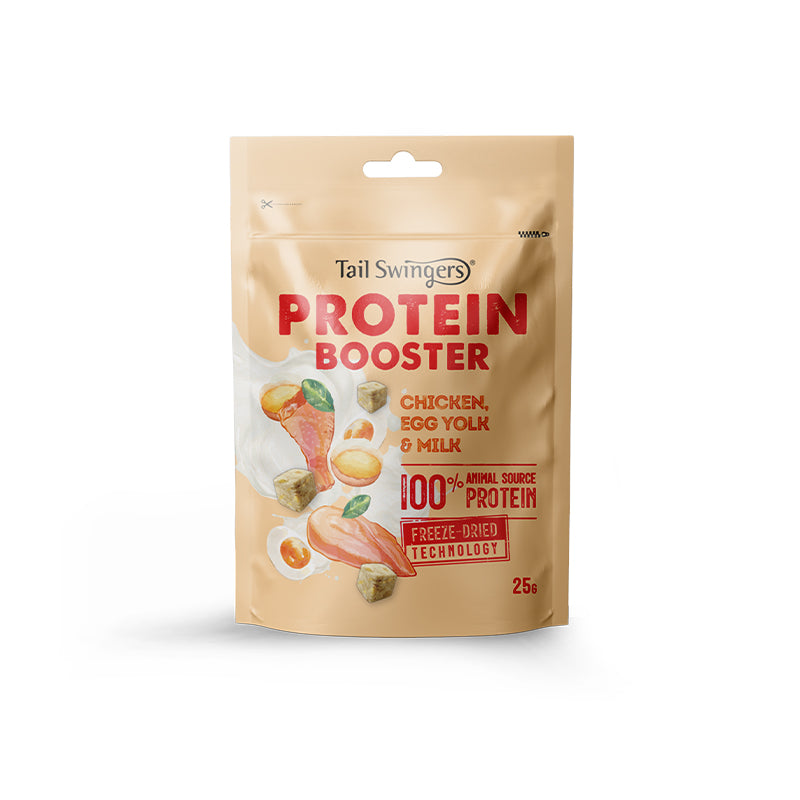 PROPET Dog Treats - Tail Swingers - Freeze Dried Protein Booster Bites Premium Protein Supplement - Bone & Joint Health Chicken, Egg Yolk & Milk 25gr