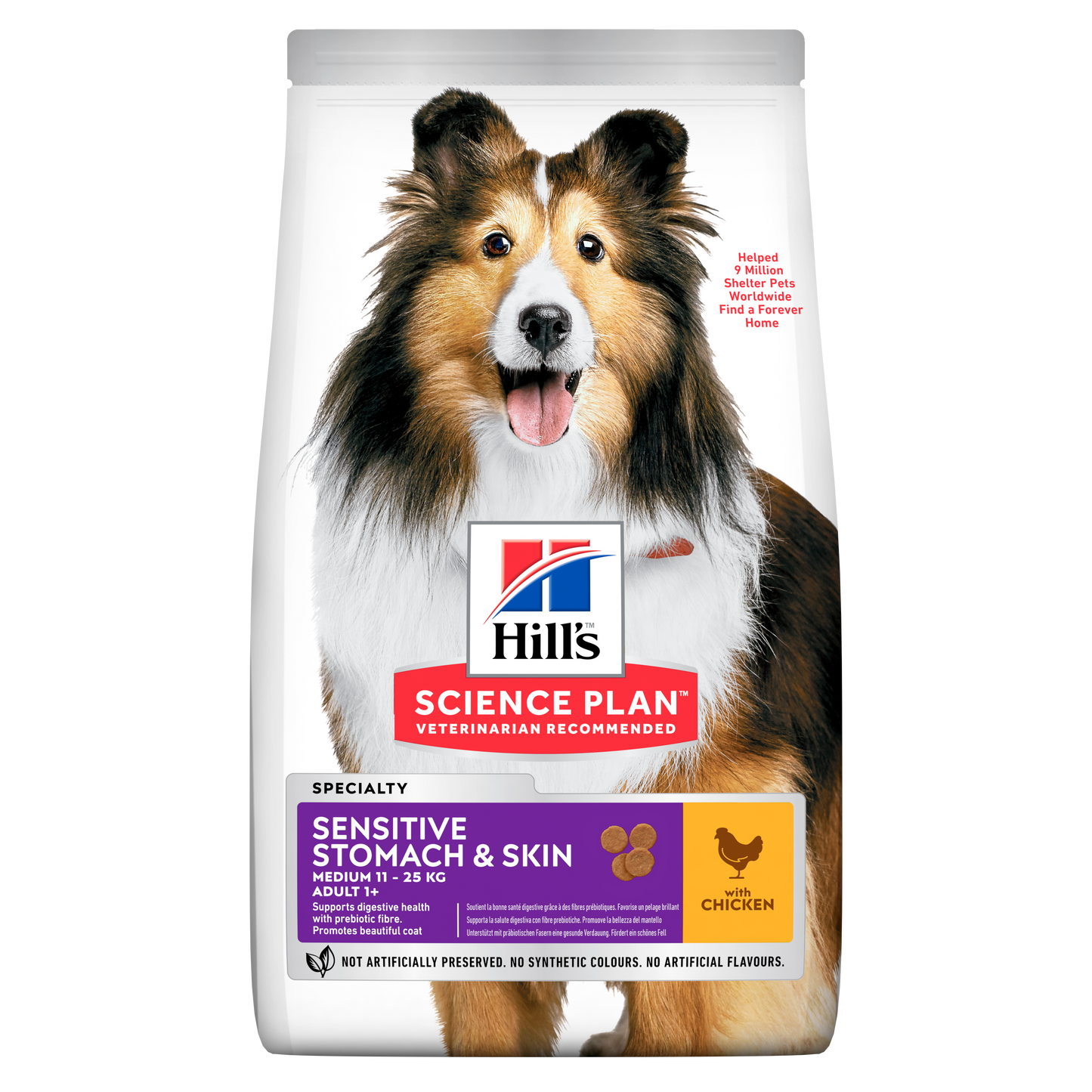 Propet Versele-Laga Hill'S Science Plan Canine Medium & Large - Food For Dog - Dry Special Line Sensitive Stomach & Skin Adult 1+ Medium & Large Breed Chicken 2.5Kg