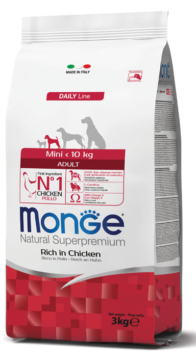 PROPET Monge Natural Superpremium Complete Food for Dogs Daily Line Mini Adult Chicken 3Kg