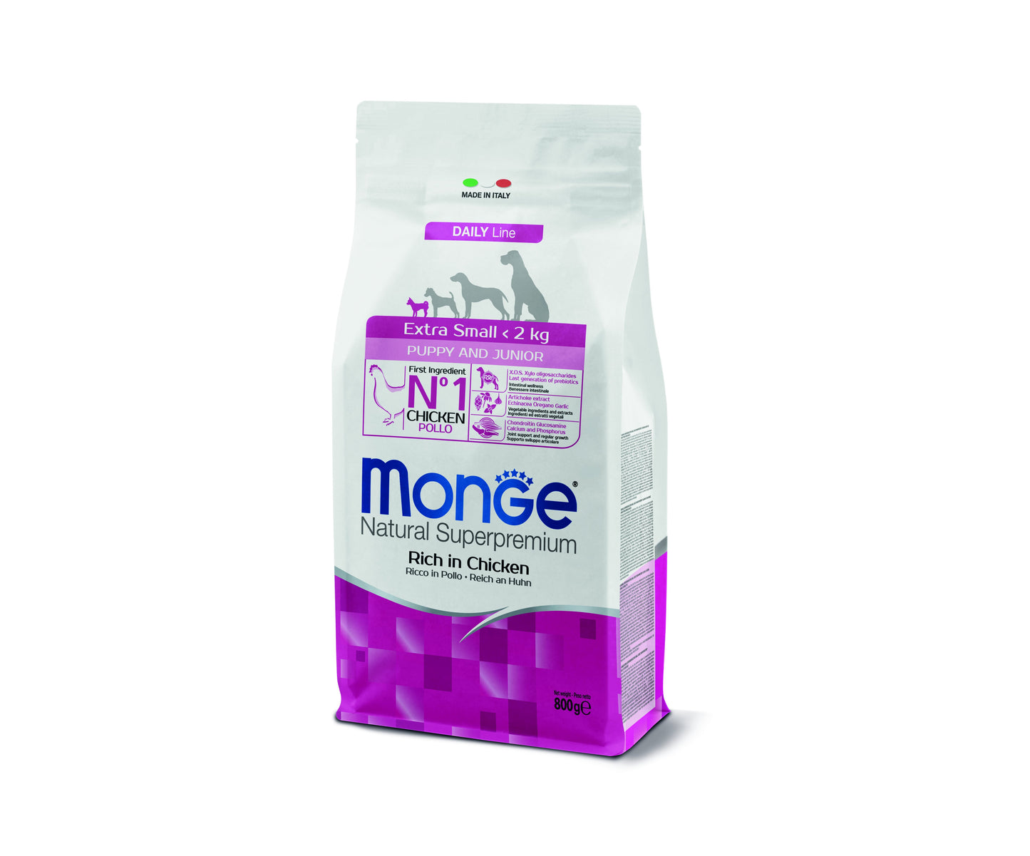 PROPET Monge Natural Superpremium Complete Food for Dogs Daily Line Extra Small Puppy & Junior
Extra Small Chicken 800gr
(N/A)