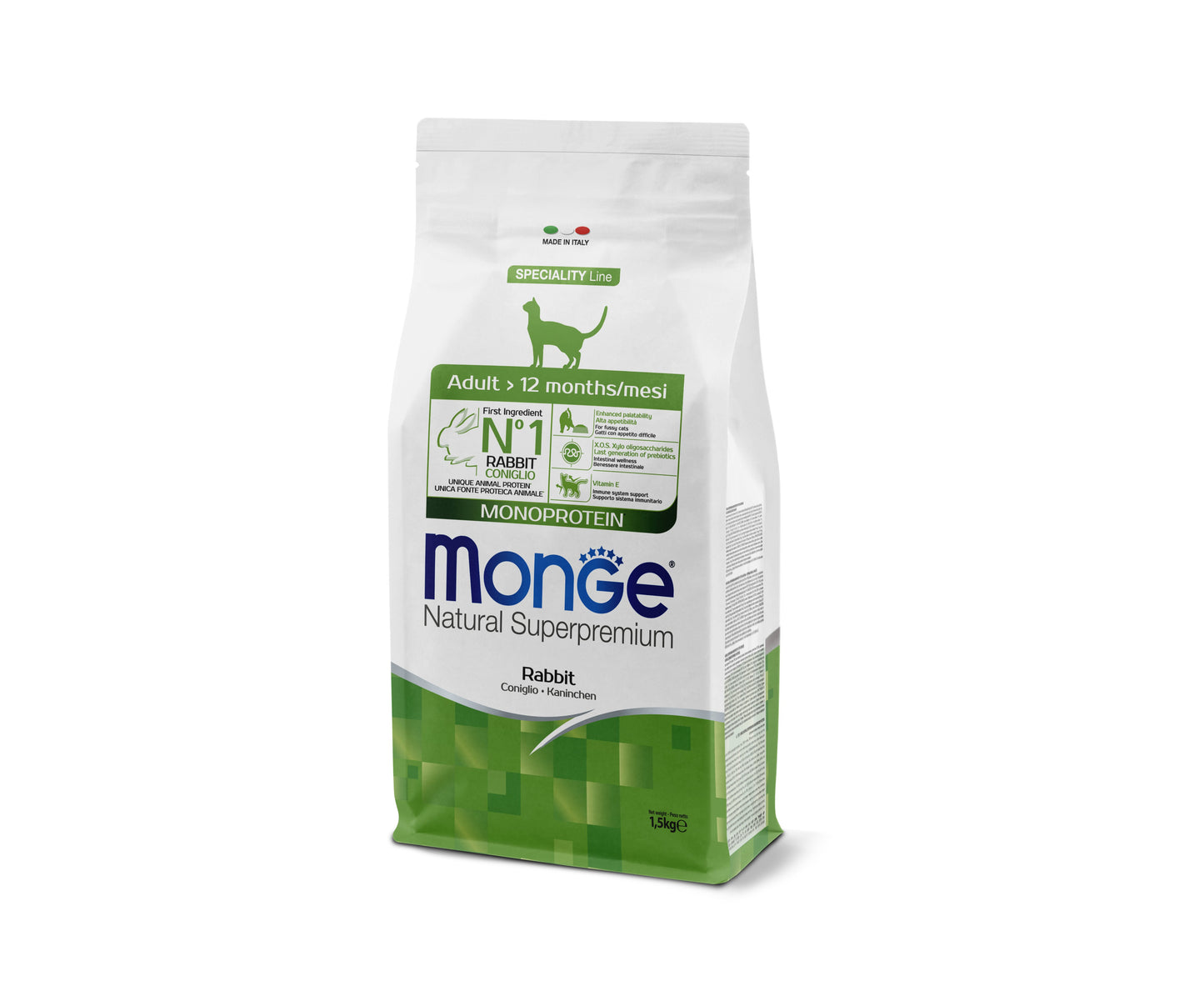 PROPET Monge Natural Superpremium Complete Food for Cats Speciality Line - Maintenance Adult Rabbit
(Monoprotein) 1.5Kg