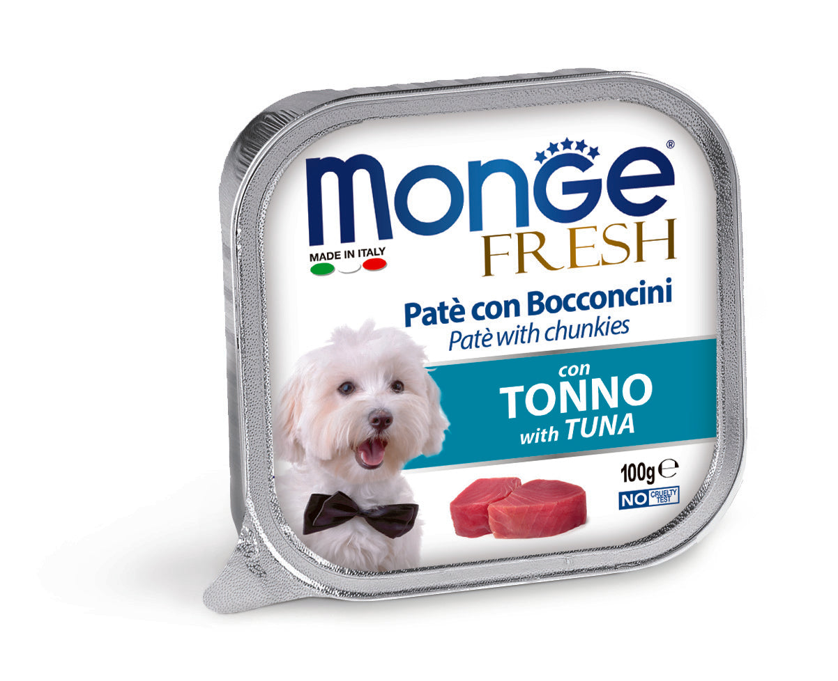 PROPET Monge WET Food For Dogs - Fresh - Complete Food Adult Tuna
(Pâté & Chunkies) Alutray 100gr
(Box of 32)