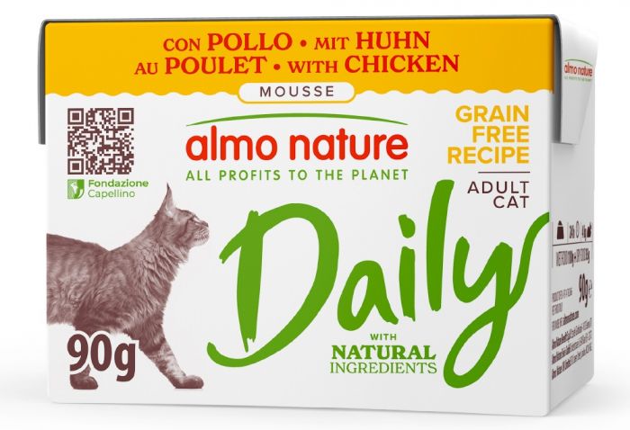 ALMO NATURE - Cat Wet Food DAILY MOUSSE CHICKEN 90GR