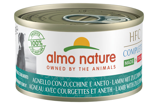ALMO NATURE - Dog Wet Food LAMB & ZUCCHINI/SALMON & ROSEMARY 4X95GR