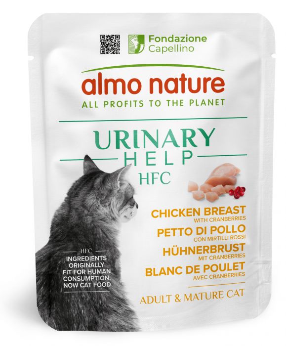 ALMO NATURE - Cat Wet Food HFC URINARY CHICKEN BREAST & CRANBERRIES 50GR