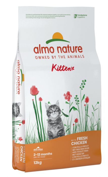 ALMO NATURE - Cat Dry Food PFC CHICKEN & RICE KITTEN 12KG