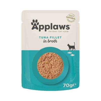 Applaws Cat Wet Food Broth Pouch Tuna Fillet 70g-12
