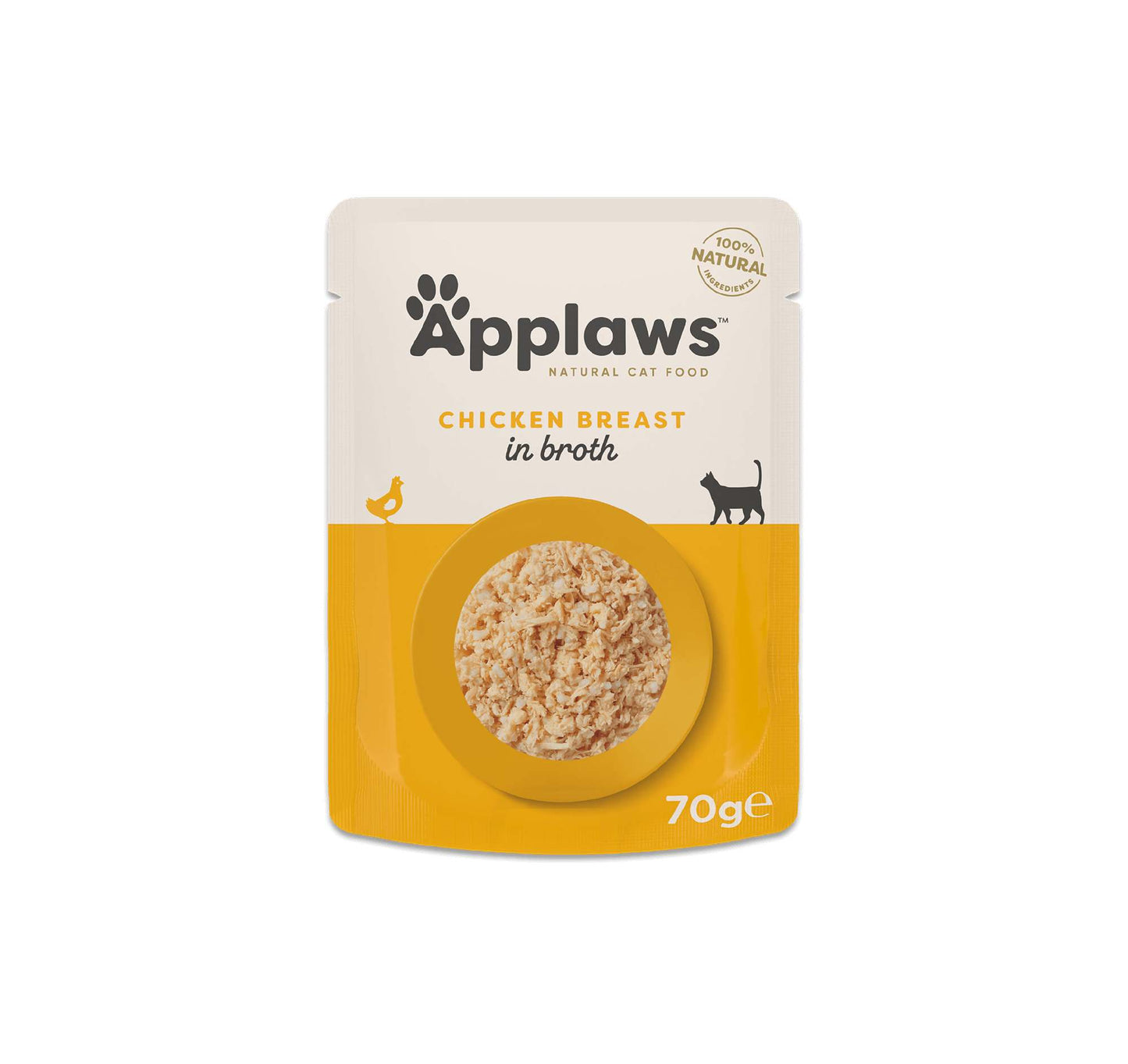 Applaws Cat Wet Food Broth Pouch Ckicken Breast 70g-12