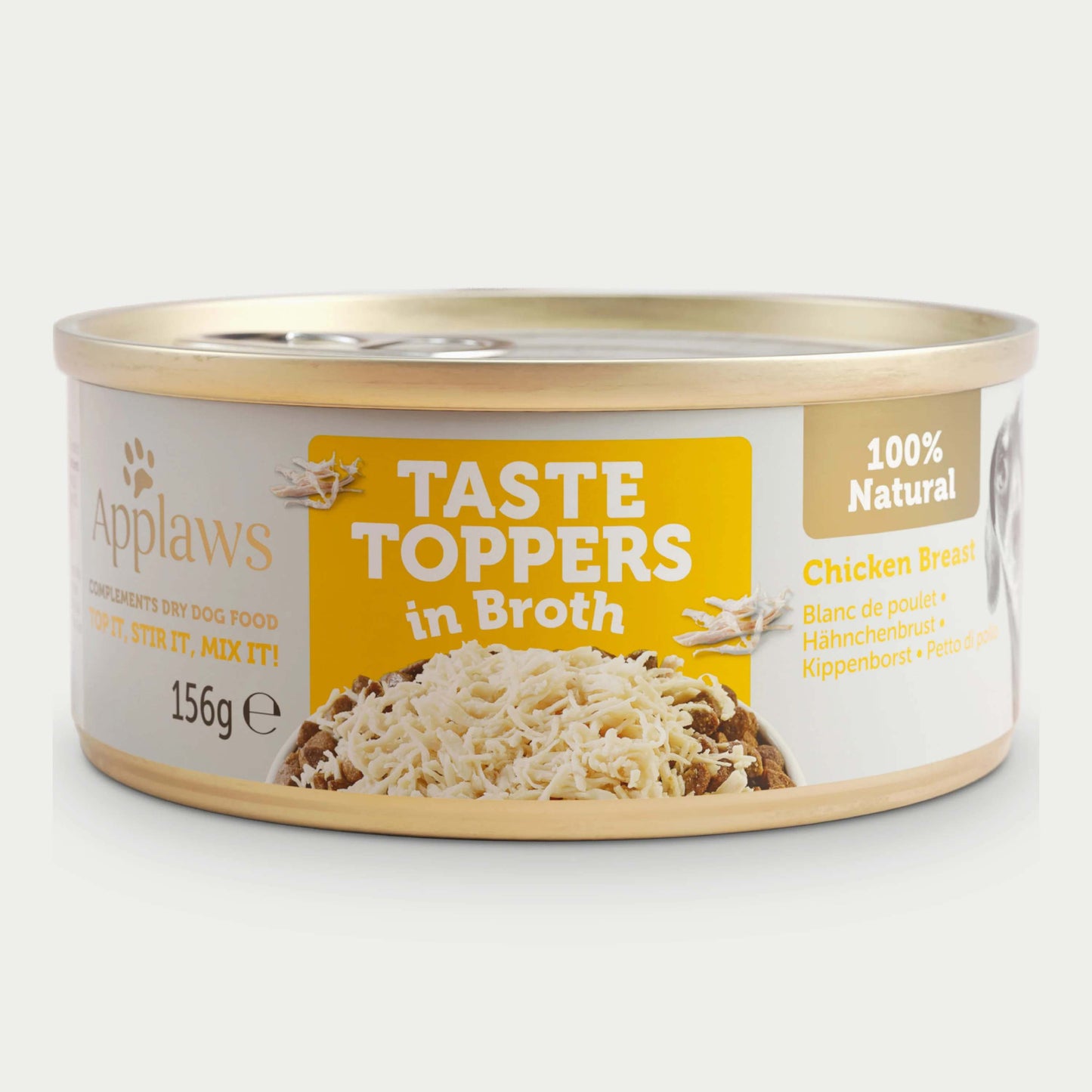 Applaws Dog Food Wet Taste Toppers Tins Chicken Breast in Broth 156g