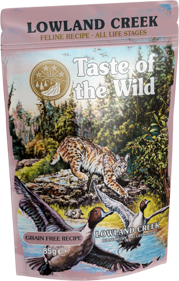 PROPET Taste of The Wild Super Premium Complete Food for Cats Wet Food - Grain Free All Life Stages
Lowland Creek (L/C) Turkey & Chicken Chunk Pouch 85gr
(Box of 12)
