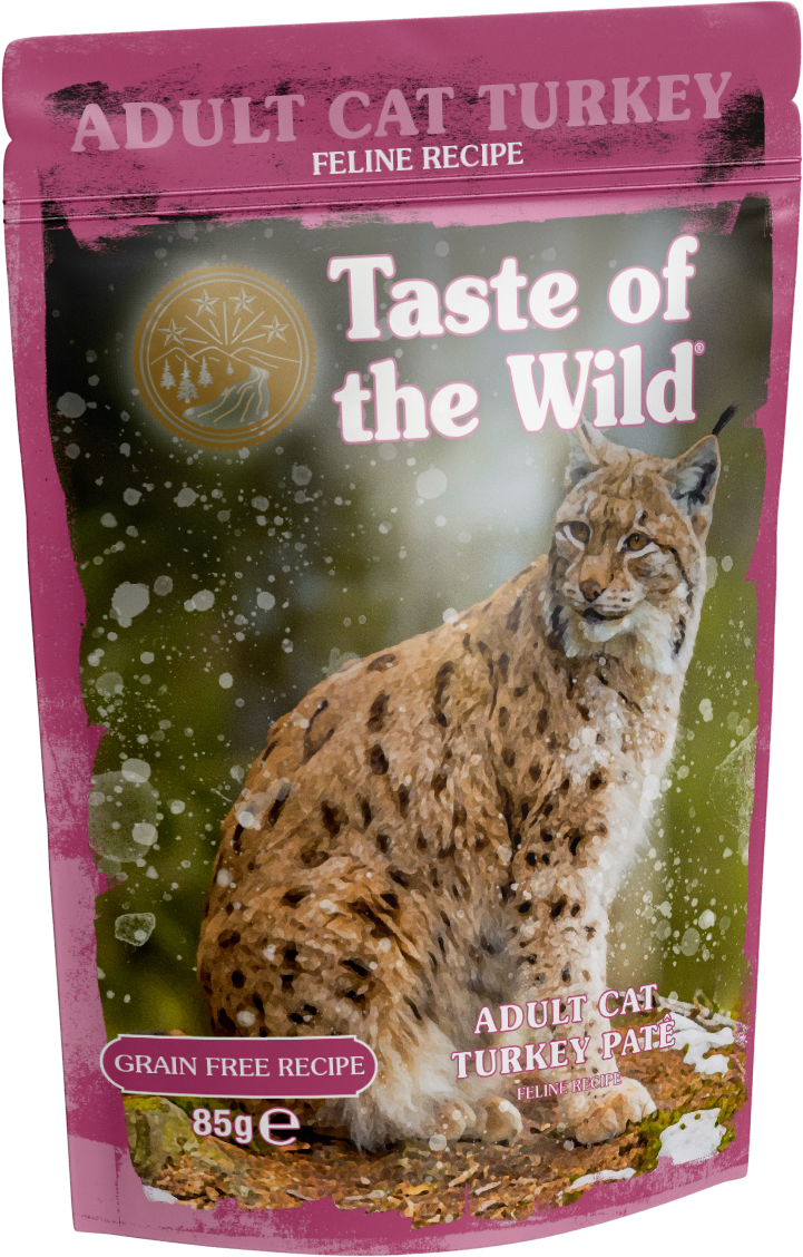 PROPET Taste of The Wild Super Premium Complete Food for Cats Wet Food - Grain Free Adult Turkey Pâté Pouch 85gr
(Box of 12)