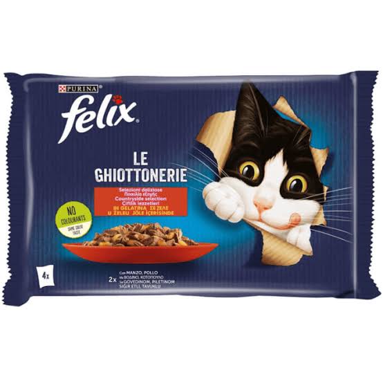 Felix Le Ghiottonerie Countryside Selection Beef & Chicken in Jelly (4x85g)