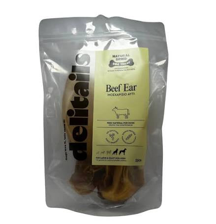 Delitails Beef Ears Large Size - 2 Pieces