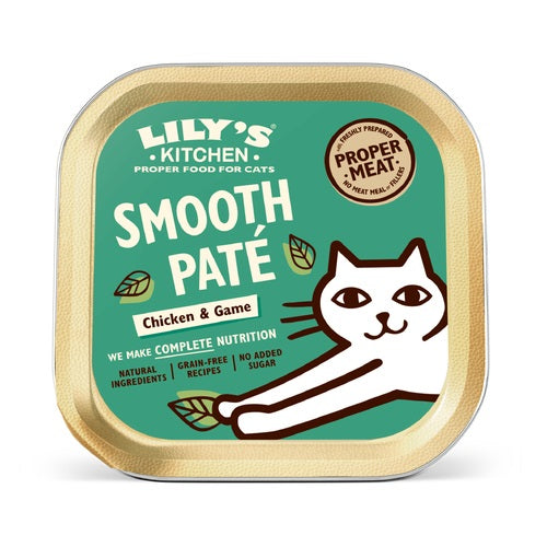 LILY'S KITCHEN - Cat Wet Food CHICKEN & GAME SMOOTH PATE 85GR