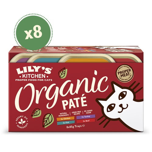 LILY'S KITCHEN - Cat Wet Food MPK ORGANIC PATE 8X85GR