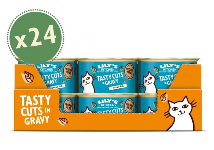 LILY'S KITCHEN - Cat Wet Food TASTY CUTS IN GRAVY FISH 85GR