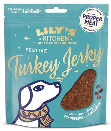 LILY'S KITCHEN - Dog Treats FESTIVE TURKEY JERKY 70GR