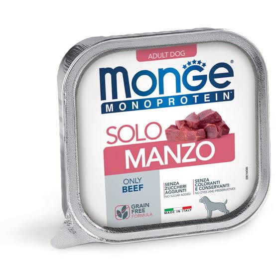 Monge Monoprotein - Complete Food Adult Only Beef (Pâté) Alutray
