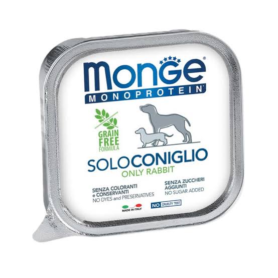 Monge Monoprotein - Complete Food Adult Only Rabbit (Pâté) Alutray