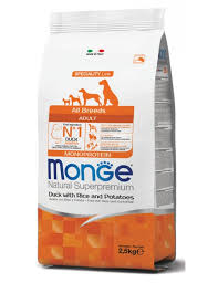 Monge Natural Superpremium All Breeds Adult Adult All Breeds Duck with Rice & Potatoes Monoprotein