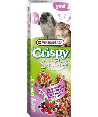 PROPET Versele-Laga Small Mammals Crispy Sticks
Rabbits-Chinchillas
Forest Fruit 2 pieces 110gr
(Pack of 8)