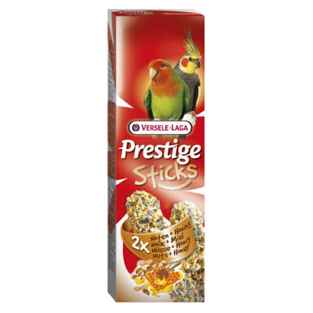 Versele-Laga Prestige - Snacks Sticks Parrots Nuts & Honey 3 pieces (Pack of 8)