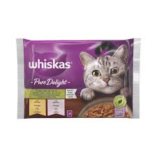 Whiskas Pure Delight Succulent Shreds (Chicken) in Jelly (4x85g)