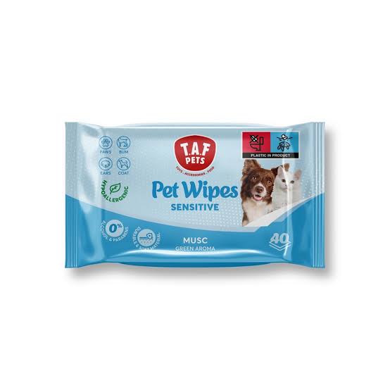 T.A.F. PETS Pet Wipes - Adult Sensitive & Shine (40 Pack)
