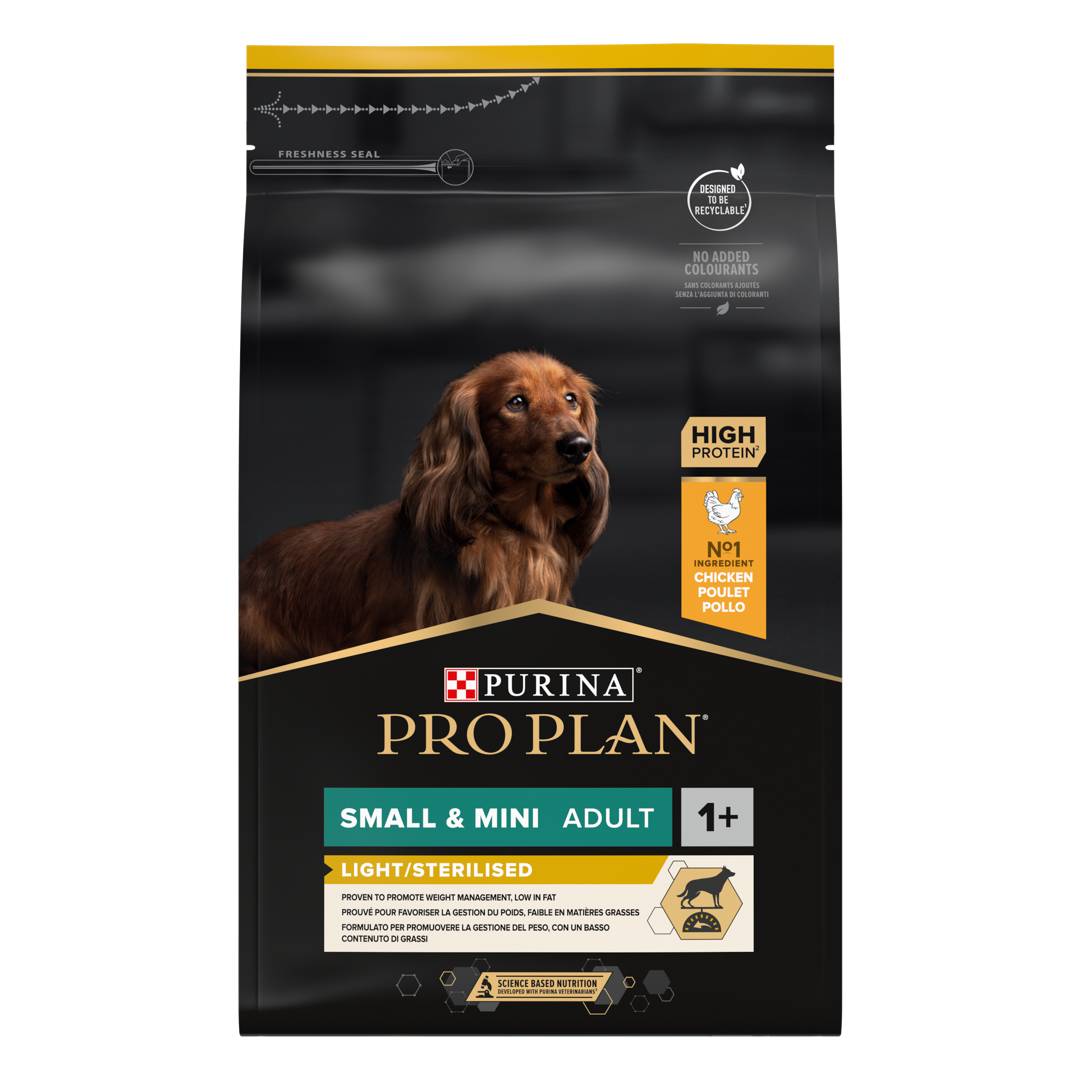 Purina Pro Plan τροφή για ενήλικους σκύλους μικρόσωμων φυλών & μίνι φυλών, Light Sterilised, με κοτόπουλο