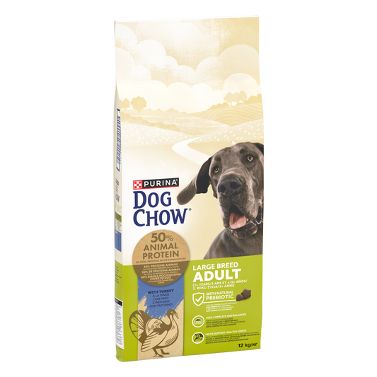Purina Dog Chow για ενήλικους σκύλους μεγαλόσωμων φυλών με γαλοπούλα