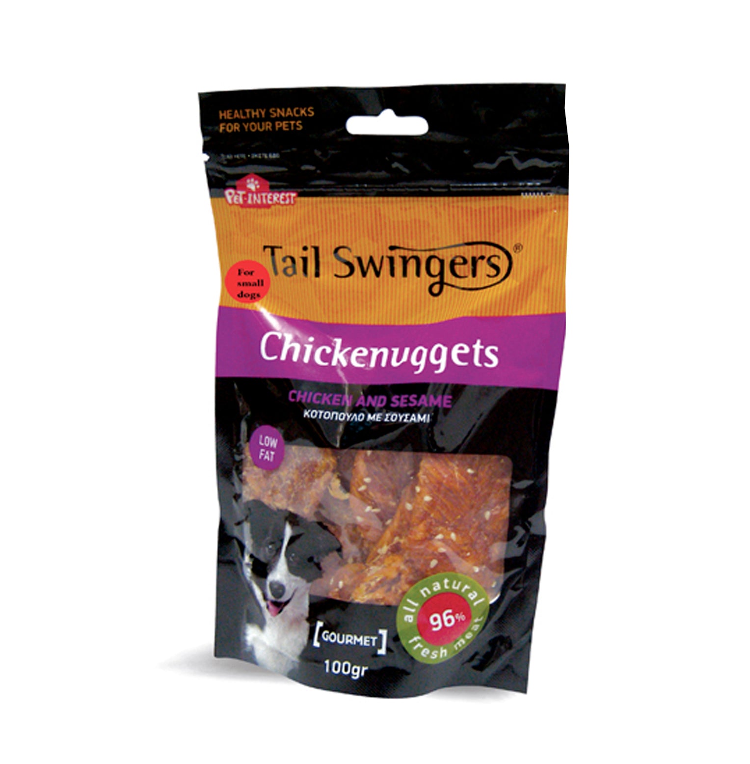 PROPET Dog Treats - Tail Swingers - Gourmet Chickenuggets
Small Bites Chicken & Sesame 100gr