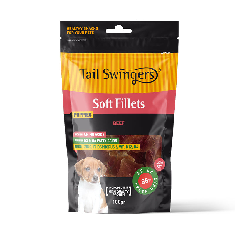PROPET Dog Treats - Tail Swingers - Puppies Soft Fillets Beef 100gr