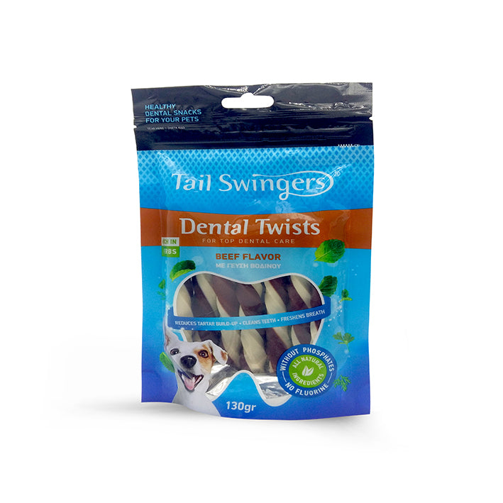PROPET Dog Treats - Tail Swingers - Dental Dental Twists Beef 130gr
