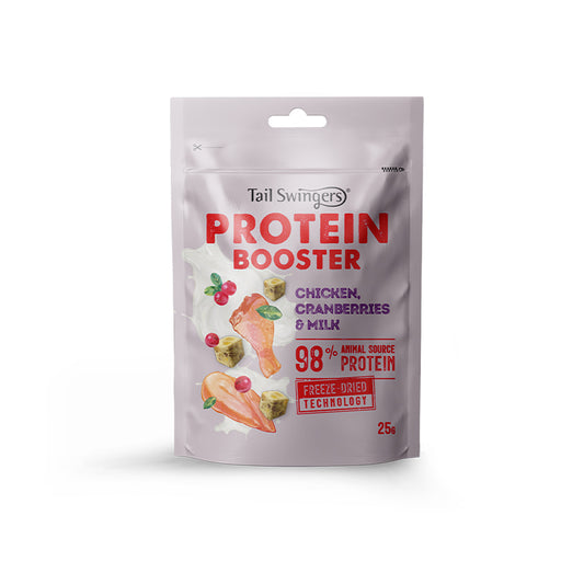 PROPET Dog Treats - Tail Swingers - Freeze Dried Protein Booster Bites Premium Protein Supplement - Urinary Aid Chicken, Cranberries & Milk 25gr