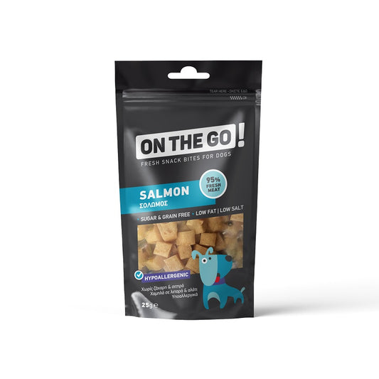 PROPET Dog Treats - On the GO! - Fresh Snack Bites - Sugar and Grain Free - Hypoallergenic - Pocket Size 25gr Fresh Snack Bites Salmon 25gr