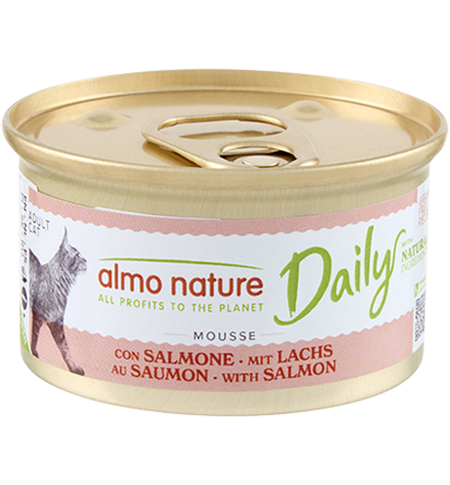 ALMO NATURE - Cat Wet Food DAILY MOUSSE SALMON 85GR