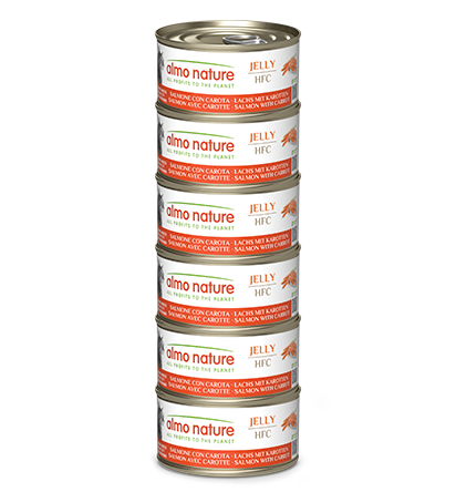 ALMO NATURE - Cat Wet Food HFC JELLY MEGA SALMON & CARROTS 6X70GR