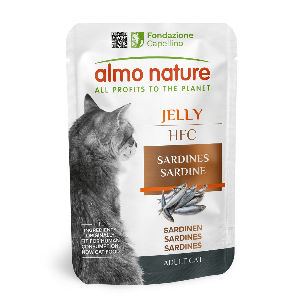 ALMO NATURE - Cat Wet Food JELLY HFC SARDINES 55GR