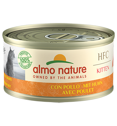 ALMO NATURE - Cat Wet Food HFC KITTEN CHICKEN 70GR