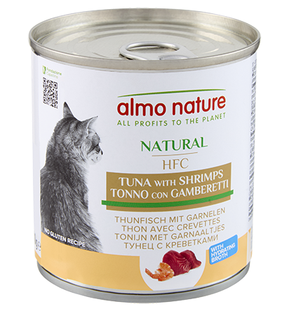 ALMO NATURE - Cat Wet Food HFC NAT. TUNA & SHRIMPS 150GR