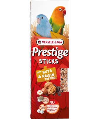 PROPET Versele-Laga Prestige - Snacks Sticks Small Parrots
Nuts& Raisin 2 pieces 60gr
(Pack of 10)