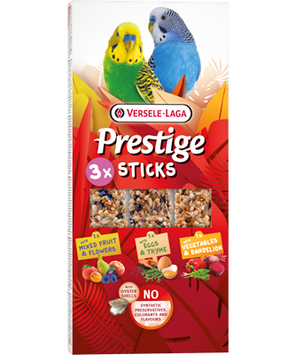 PROPET Versele-Laga Prestige - Snacks Sticks Small Parakeets
Triple Variety 3 pieces 90gr
(Pack of 10)