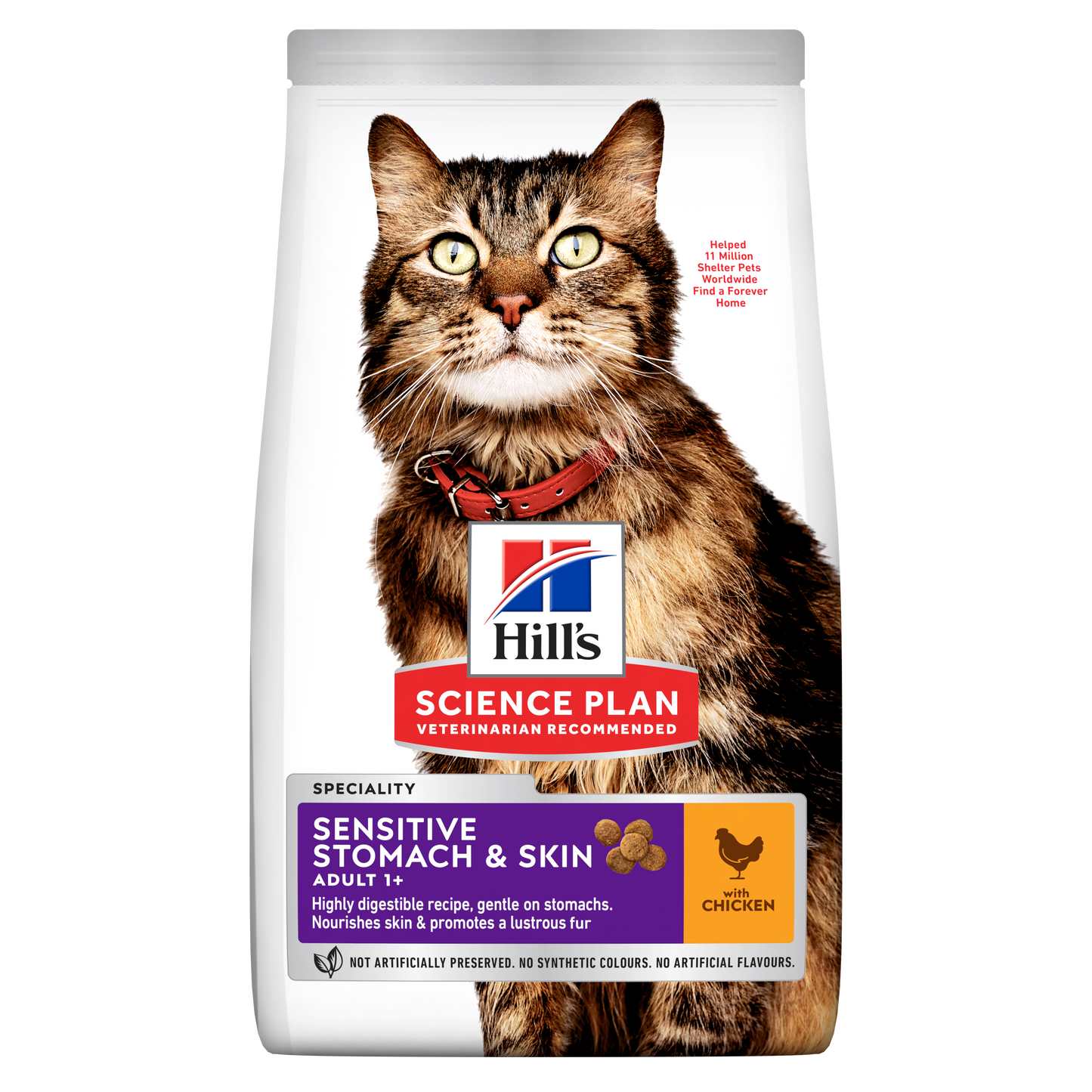 Propet - Food For Cat - Dry -  Hill'S Science Plan Feline Special Line - Sensitive Stomach & Skin Adult 1+ Chicken 7Kg