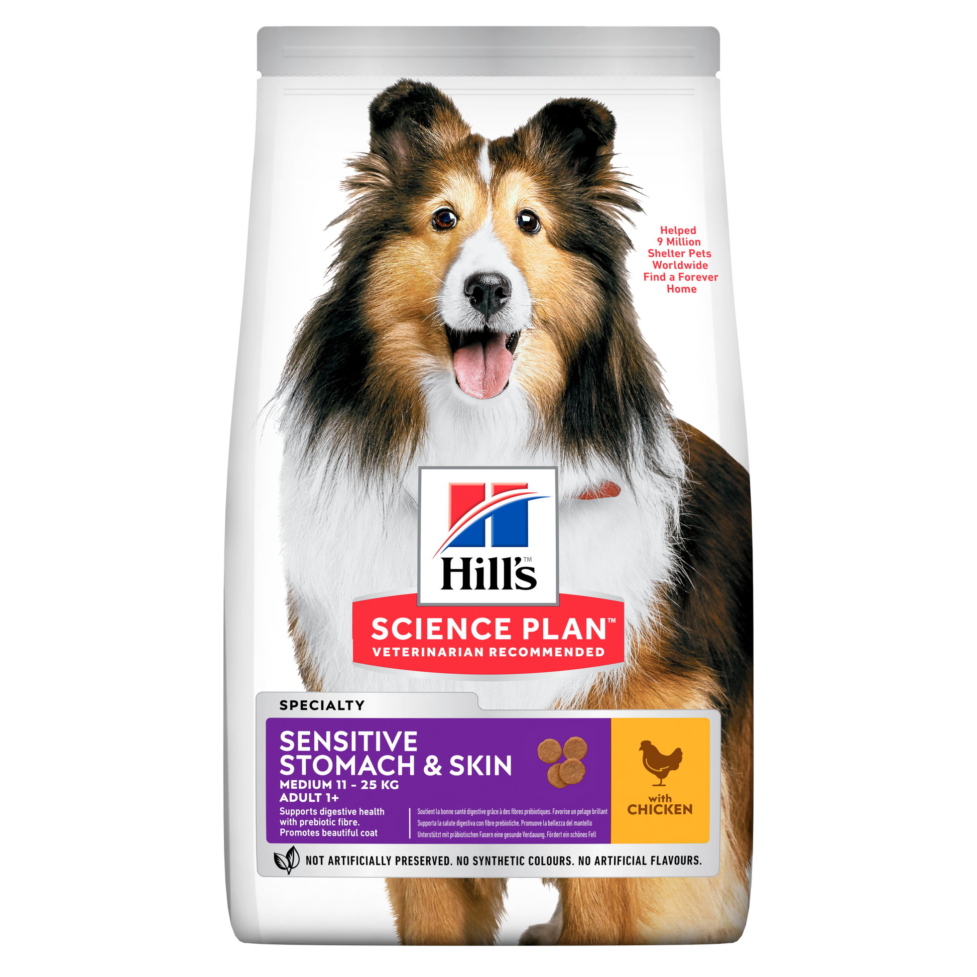 Propet Versele-Laga Hill'S Science Plan Canine Medium & Large - Food For Dog - Dry Special Line Sensitive Stomach & Skin Adult 1+ Medium & Large Breed Chicken 2.5Kg