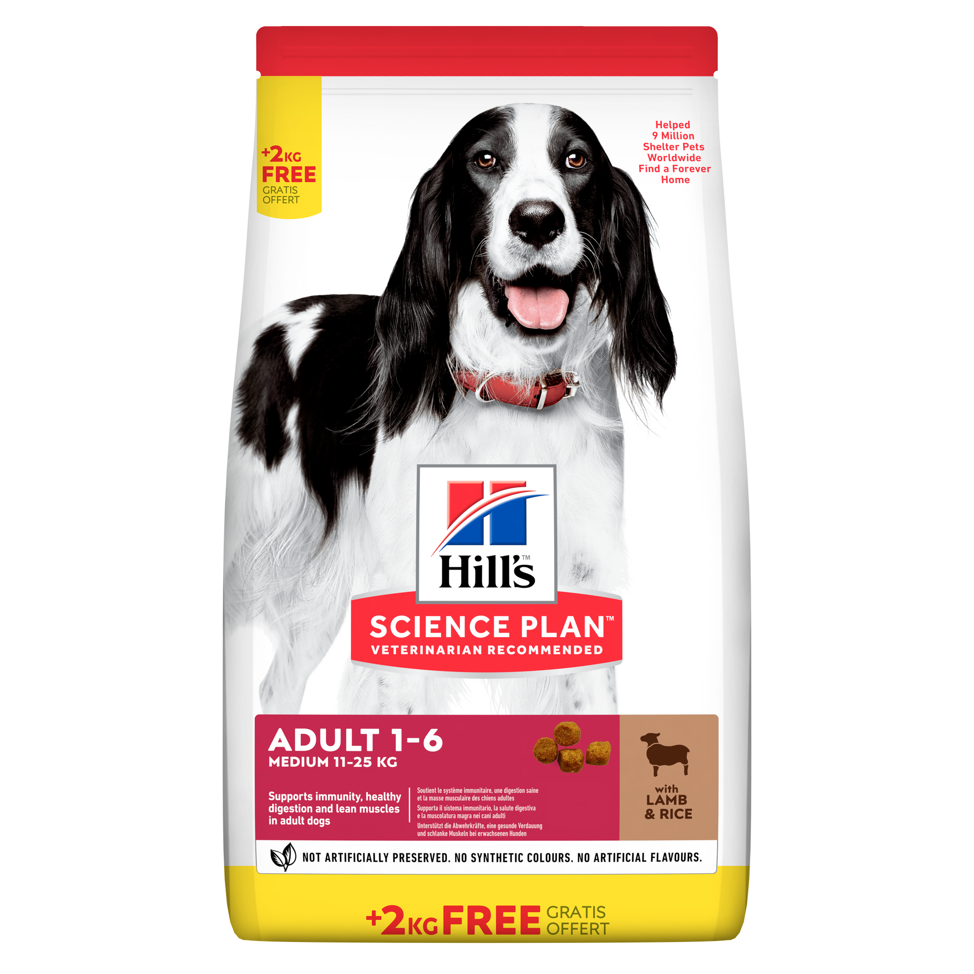 Propet Hill'S Science Plan Canine Medium & Large - Food For Dog - Dry Basic Line Adult 1-6 Medium Breed  Lamb 12+2Kg
Bonus Bag