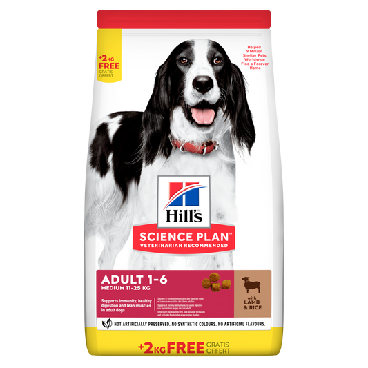 Propet Hill'S Science Plan Canine Medium & Large - Food For Dog - Dry Basic Line Adult 1-6 Medium Breed  Lamb 12+2Kg
Bonus Bag