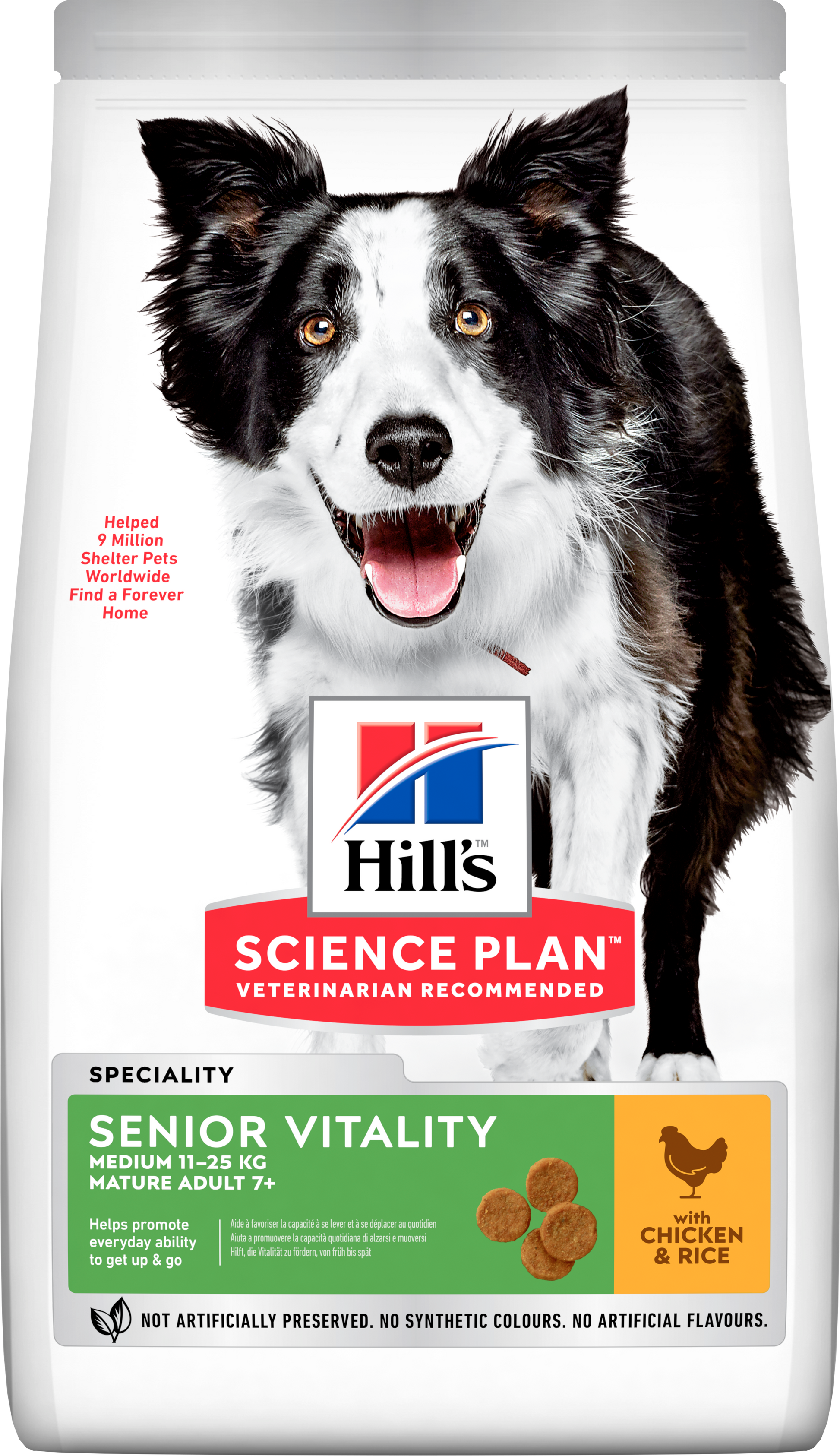 Propet Hill'S Science Plan Canine Medium & Large - Food For Dog - Dry Basic Line Mature 7+ Medium Breed Senior Vitality  Chicken 2.5Kg