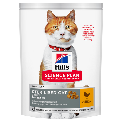 Propet - Food For Cat - Dry -  Hill'S Science Plan Feline Special Line - Sterilised Adult 1-6 Chicken 300Gr